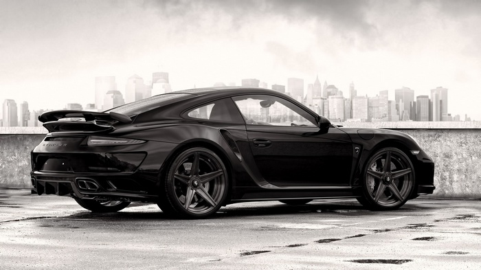 Black Porsche 911 Turbo S