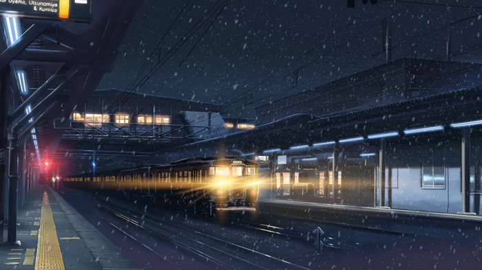 5 Centimeters Per Second train station anime