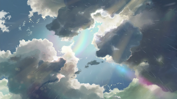 The Garden of Words: Rainbow and Clouds