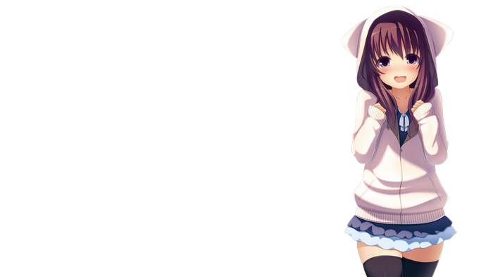 Anime girl with cat ears hoodie