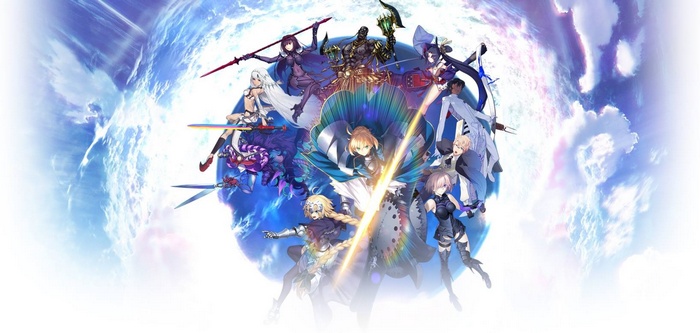Fate Series Characters Gathered Around a Planet