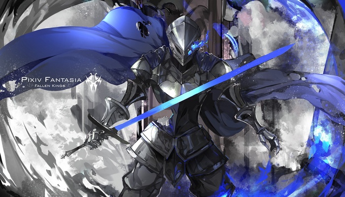 Pixiv Fantasia: Fallen Kings Knight with Blue Sword