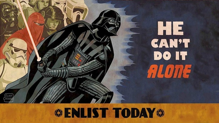Star Wars Darth Vader Enlist Today Poster