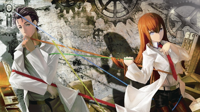 Okabe Rintarou and Makise Kurisu from Steins;Gate