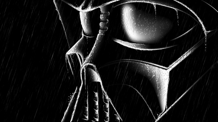 Darth Vader in the rain