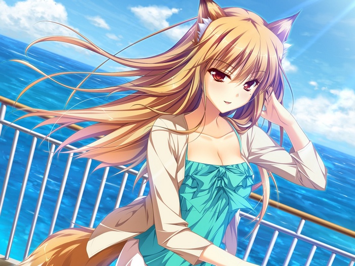 Miyama Kon smiling on a boat with the ocean in the background