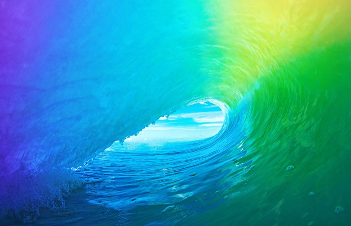 Colorful wave with iPhone and iPad colors