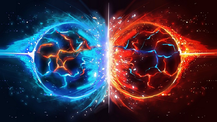 Child of Eden: Blue and Red Spheres Collide