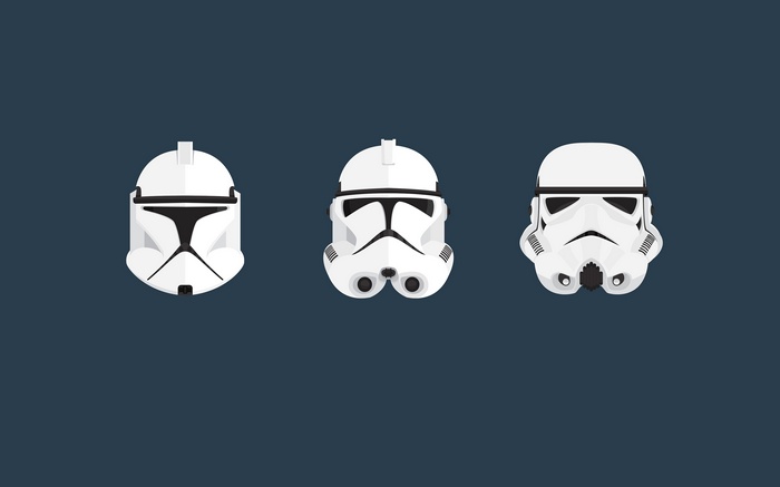 Star Wars Clone Trooper and Stormtrooper Helmets