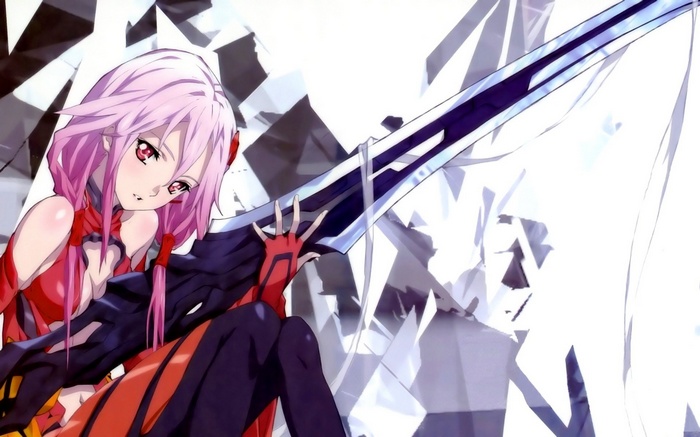 Yuzuriha Inori from Guilty Crown with a sword