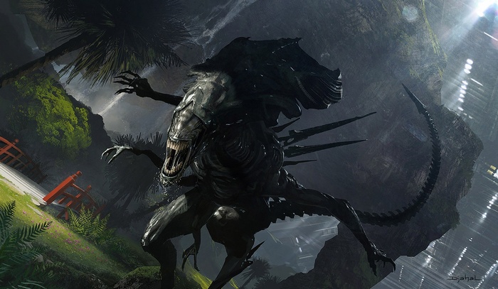 Xenomorph creature artwork