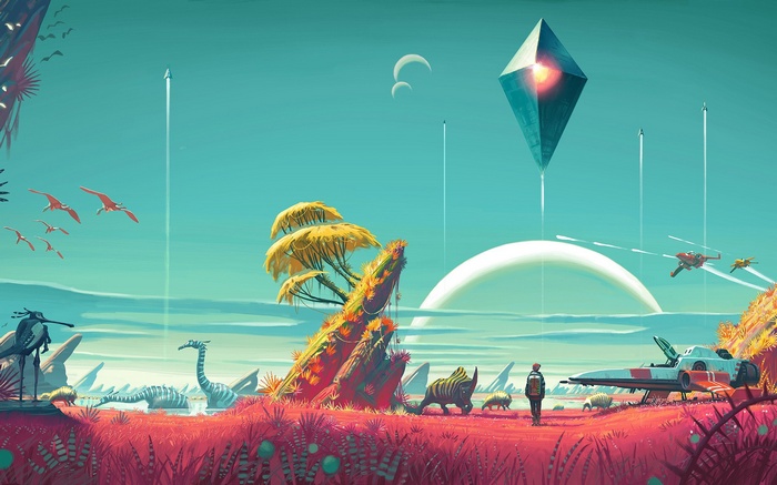 No Man's Sky alien planet concept art