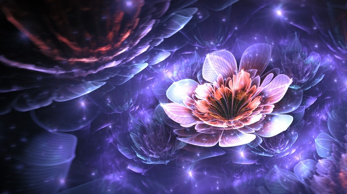 digital art, Apophysis, fractal, fractal flowers, flowers, 3D, abstract