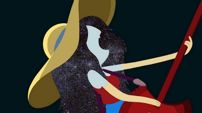 Marceline the Vampire Queen playing her axe bass