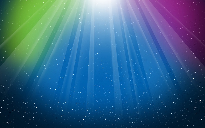 Abstract light rays with stars