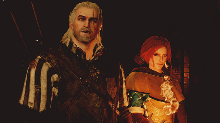 Geralt of Rivia and Triss Merigold from The Witcher 3