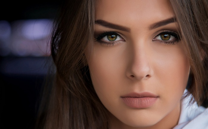 Portrait of a Woman with Green Eyes