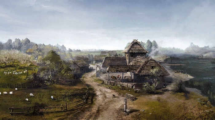 The Witcher 3: Wild Hunt Village Concept Art