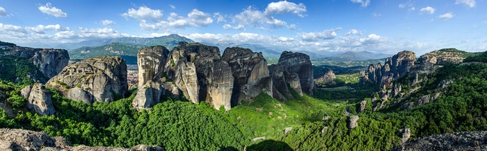 Meteora rock formations and monasteries in Greece
