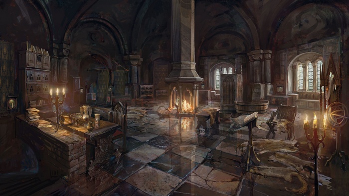 The Witcher 3: Wild Hunt Library Interior