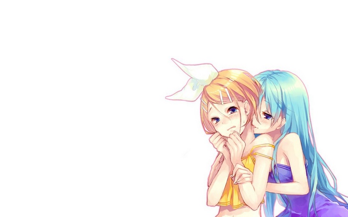 Kagamine Rin and Hatsune Miku