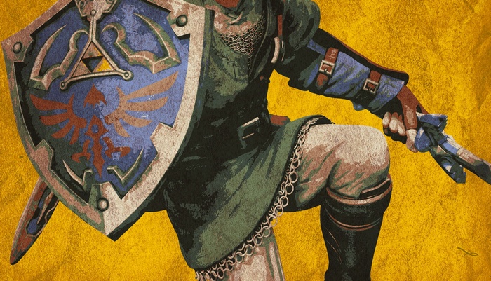 Link with Hylian Shield and Master Sword