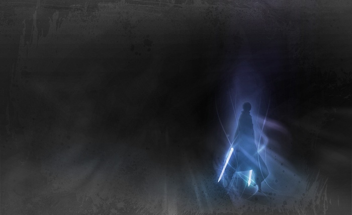 Kirito with dual swords in Sword Art Online
