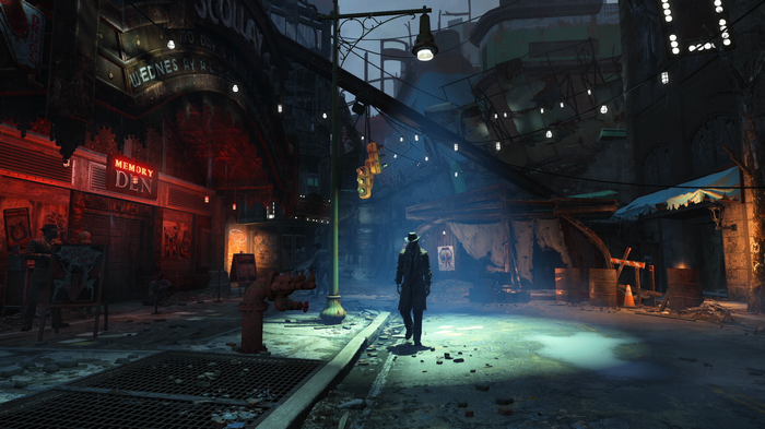 Fallout 4 Memory Den Street Scene