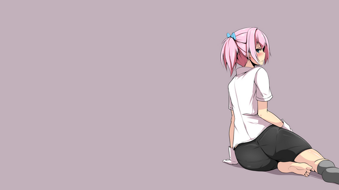 Kantai Collection Girl with Pink Hair Sitting