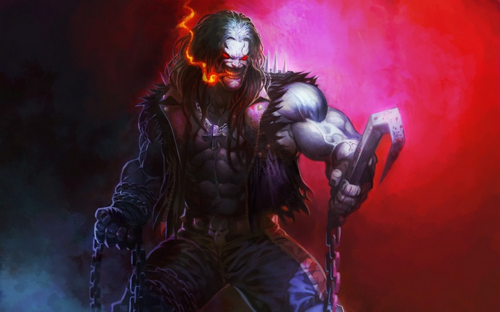 Lobo from DC Comics with a hook