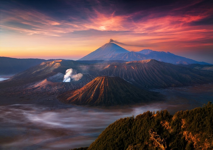Bromo Tengger Semeru National Park, Indonesia at sunrise