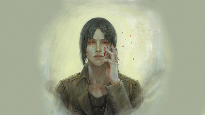 Ymir from Shingeki no Kyojin with bloody hand
