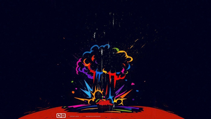 Colorful explosion digital art