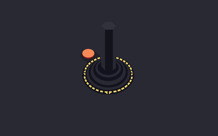 Minimalist Atari joystick illustration