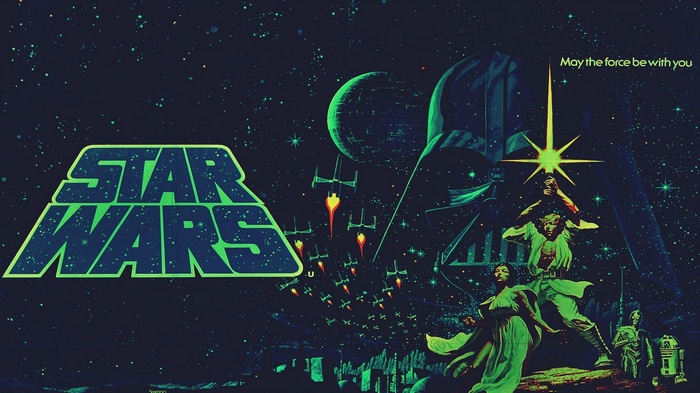 Star Wars Poster with Darth Vader and Luke Skywalker