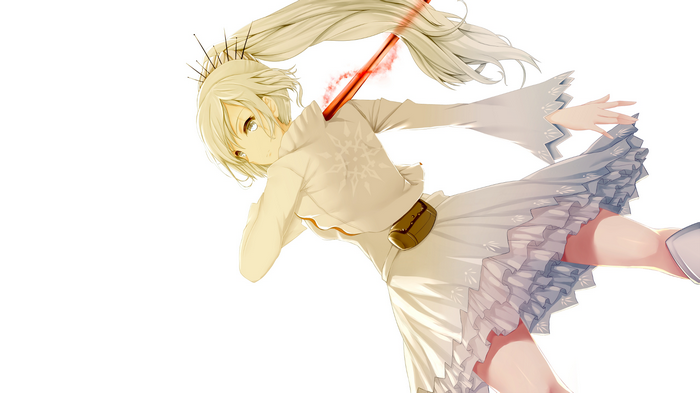 Weiss Schnee from RWBY with a weapon