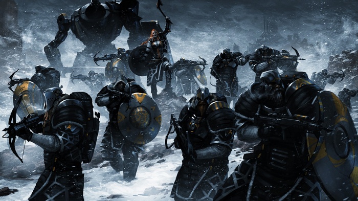 Endless Legend fantasy art with soldiers and a mech