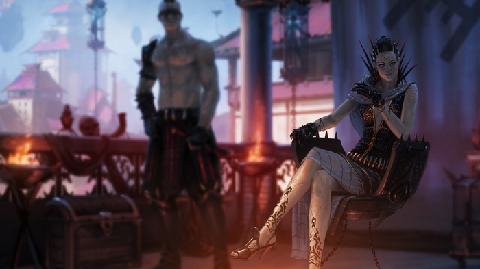 Fantasy art of a woman and man from Endless Legend