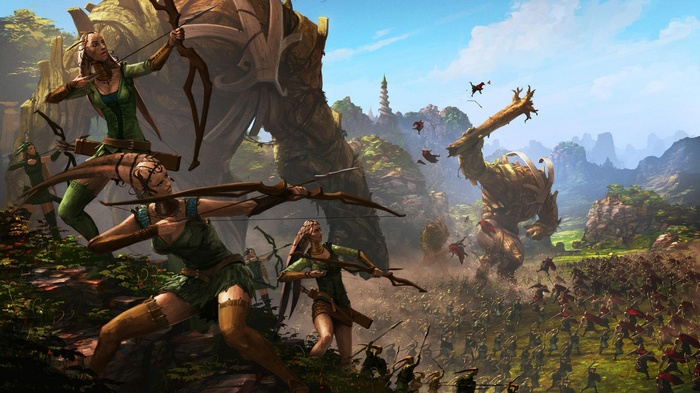 Endless Legend: Elves battle giants and armies