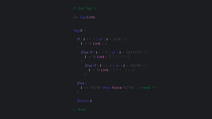 Code snippet for Get Tag function