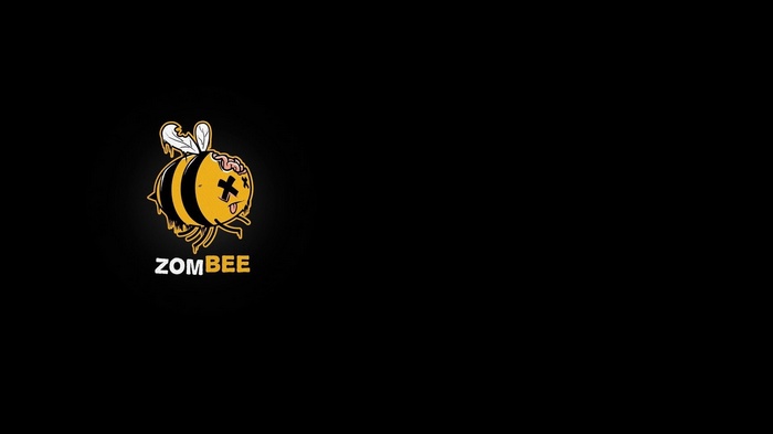 Zombee logo with a zombie bee