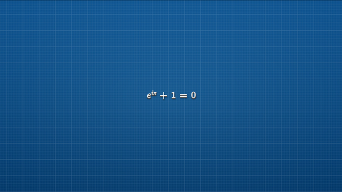 Euler's Identity on Blueprint Background
