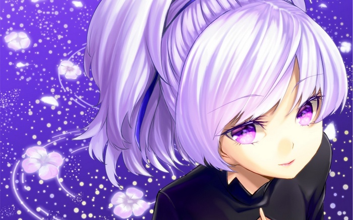 Yin from Darker than Black with purple background