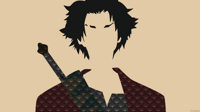 Mugen from Samurai Champloo with patterned clothing