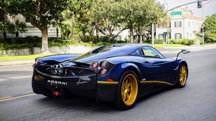 Pagani Huayra BC Roadster on Maple Dr