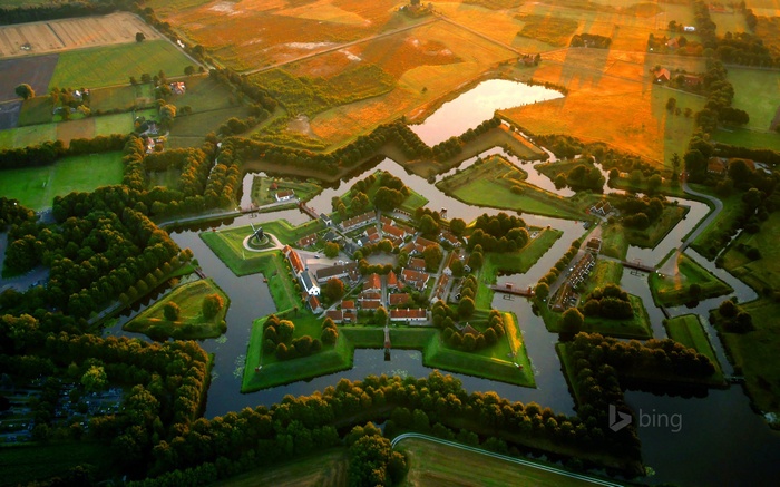 Fort Bourtange in the Netherlands from above
