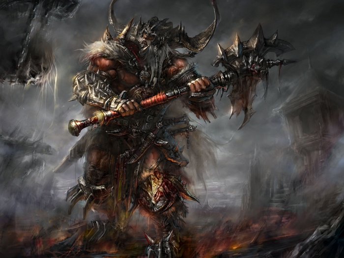 Diablo III Barbarian Warrior with Axe