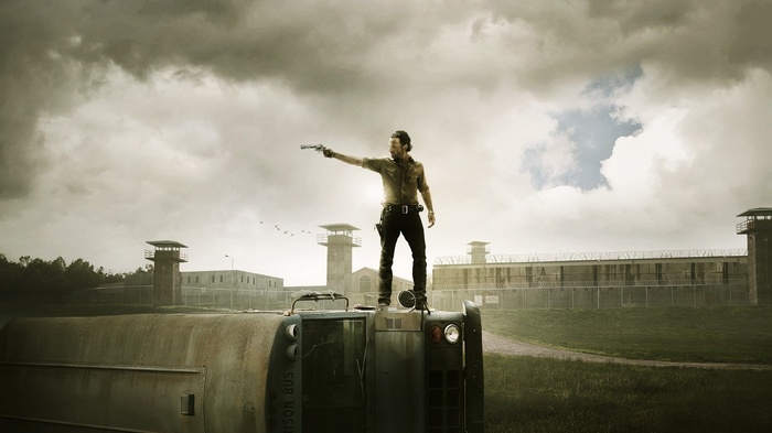 The Walking Dead: Rick Grimes on Prison Bus