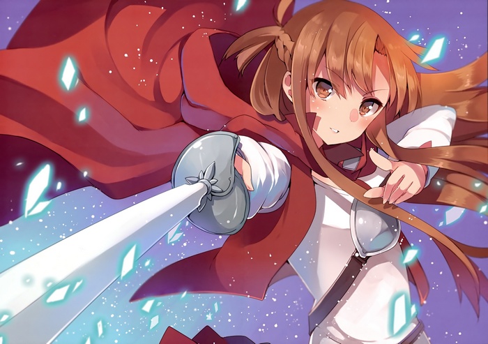 Yuuki Asuna with a sword from Sword Art Online