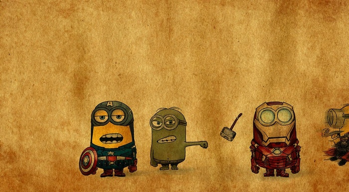 Minions dressed as Avengers characters